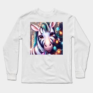 Cute Zebra Drawing Long Sleeve T-Shirt